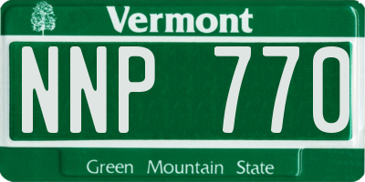 VT license plate NNP770