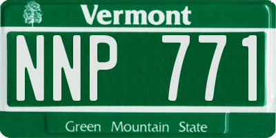 VT license plate NNP771