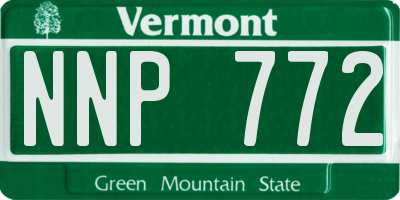 VT license plate NNP772