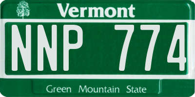 VT license plate NNP774