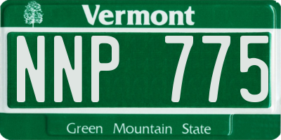 VT license plate NNP775