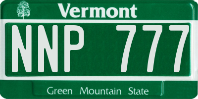 VT license plate NNP777