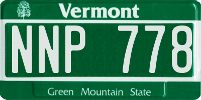 VT license plate NNP778