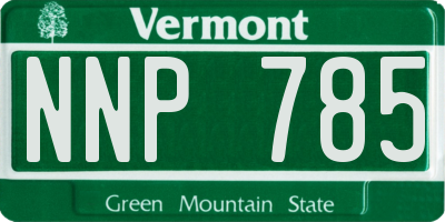 VT license plate NNP785