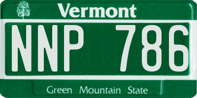 VT license plate NNP786