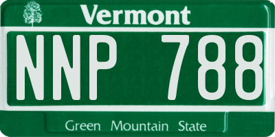 VT license plate NNP788