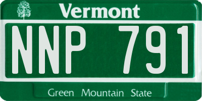 VT license plate NNP791