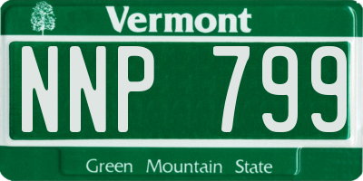 VT license plate NNP799