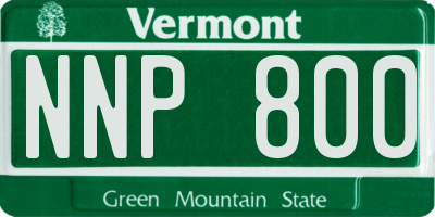 VT license plate NNP800