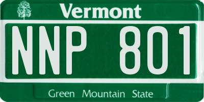 VT license plate NNP801