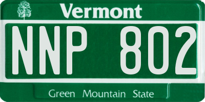 VT license plate NNP802