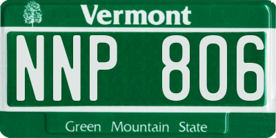 VT license plate NNP806