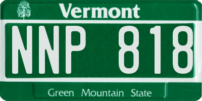 VT license plate NNP818