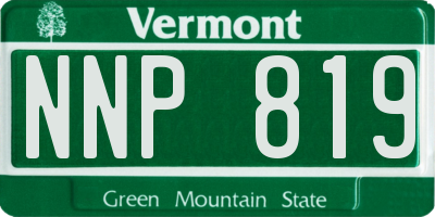 VT license plate NNP819