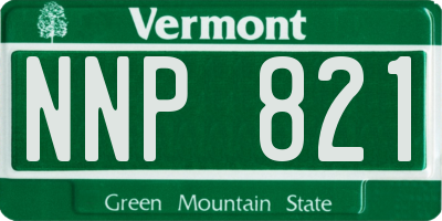 VT license plate NNP821