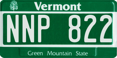VT license plate NNP822