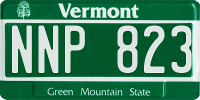 VT license plate NNP823