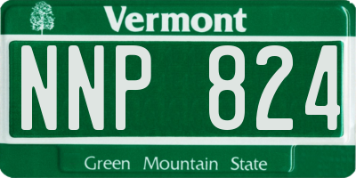 VT license plate NNP824