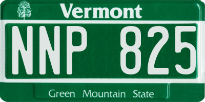 VT license plate NNP825