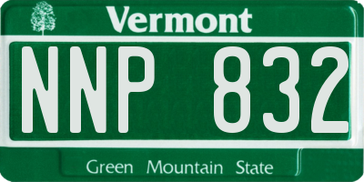 VT license plate NNP832