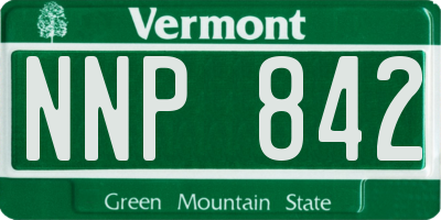 VT license plate NNP842