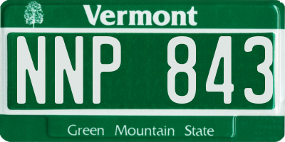 VT license plate NNP843