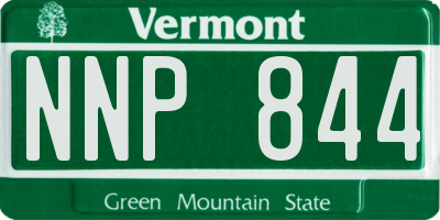 VT license plate NNP844