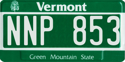 VT license plate NNP853