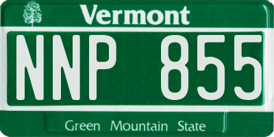 VT license plate NNP855