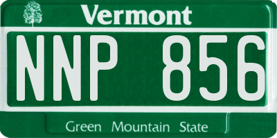 VT license plate NNP856