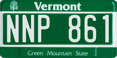 VT license plate NNP861