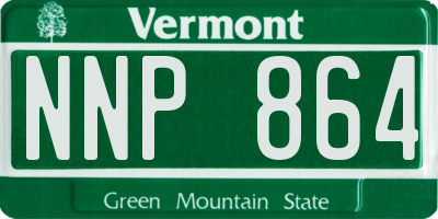 VT license plate NNP864