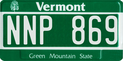 VT license plate NNP869