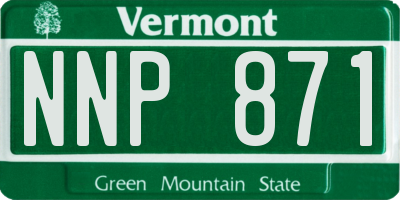VT license plate NNP871