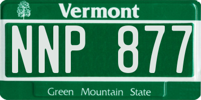 VT license plate NNP877