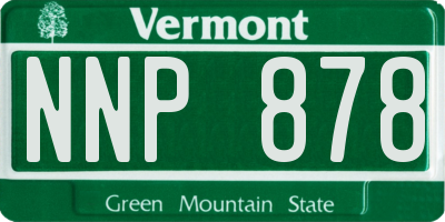 VT license plate NNP878