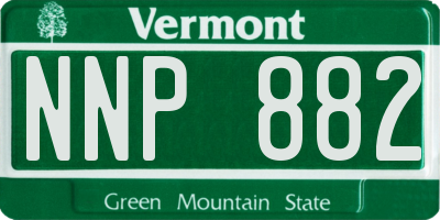 VT license plate NNP882