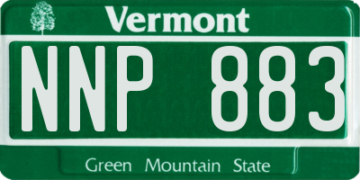 VT license plate NNP883