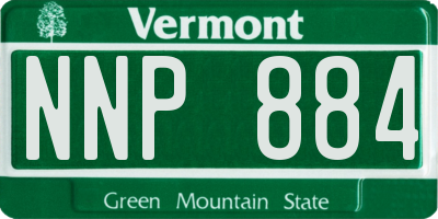 VT license plate NNP884