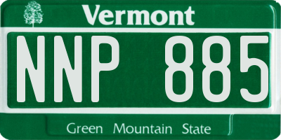 VT license plate NNP885