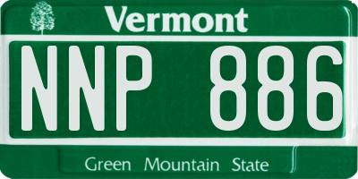 VT license plate NNP886