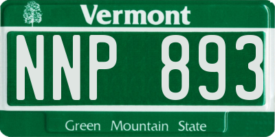 VT license plate NNP893