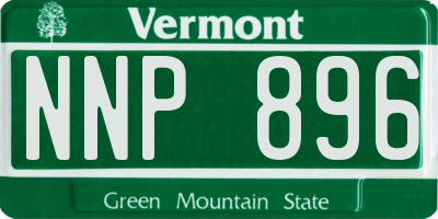 VT license plate NNP896