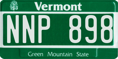VT license plate NNP898