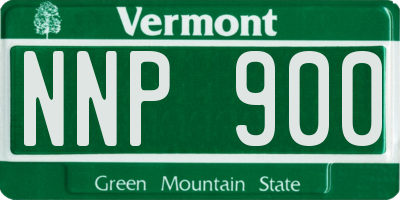 VT license plate NNP900