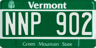 VT license plate NNP902