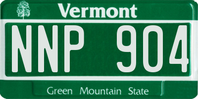 VT license plate NNP904