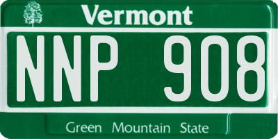 VT license plate NNP908