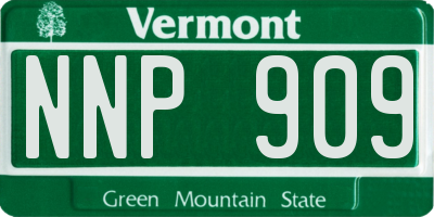 VT license plate NNP909