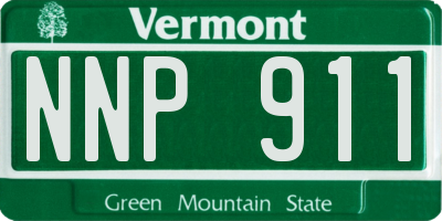 VT license plate NNP911